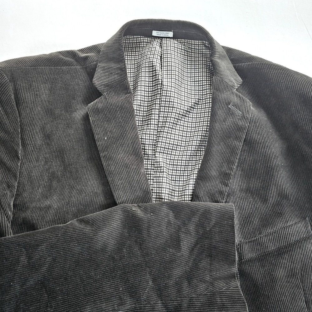 Saddlebred Heritage Corduroy Blazer Mens 54L Dark Brown 2 Button Sport Coat
